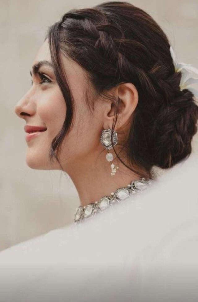 Dark Brown Braided Updo With Face Framing Tendrils — Classy Party Hair