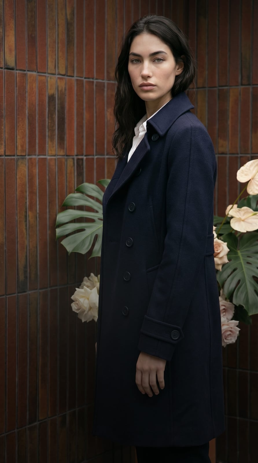 Classic Navy Peacoat with White Shirt for Business Casual Classic Navy Peacoat with White Shirt for Business Casual — Classy Peacoat Outfits