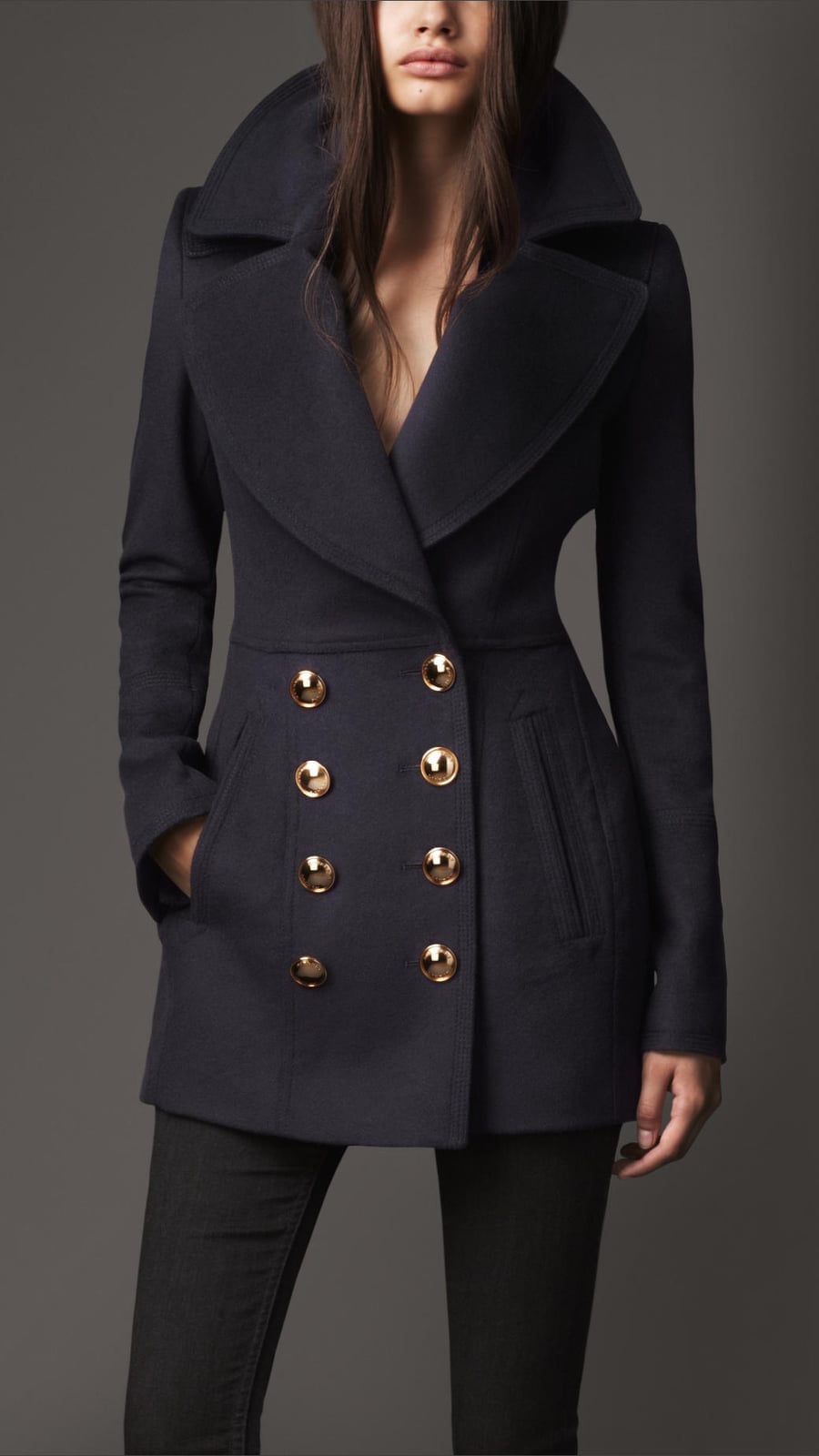 Classic Navy Peacoat with Dark Wash Jeans Classic Navy Peacoat with Dark Wash Jeans — Classy Peacoat Outfits