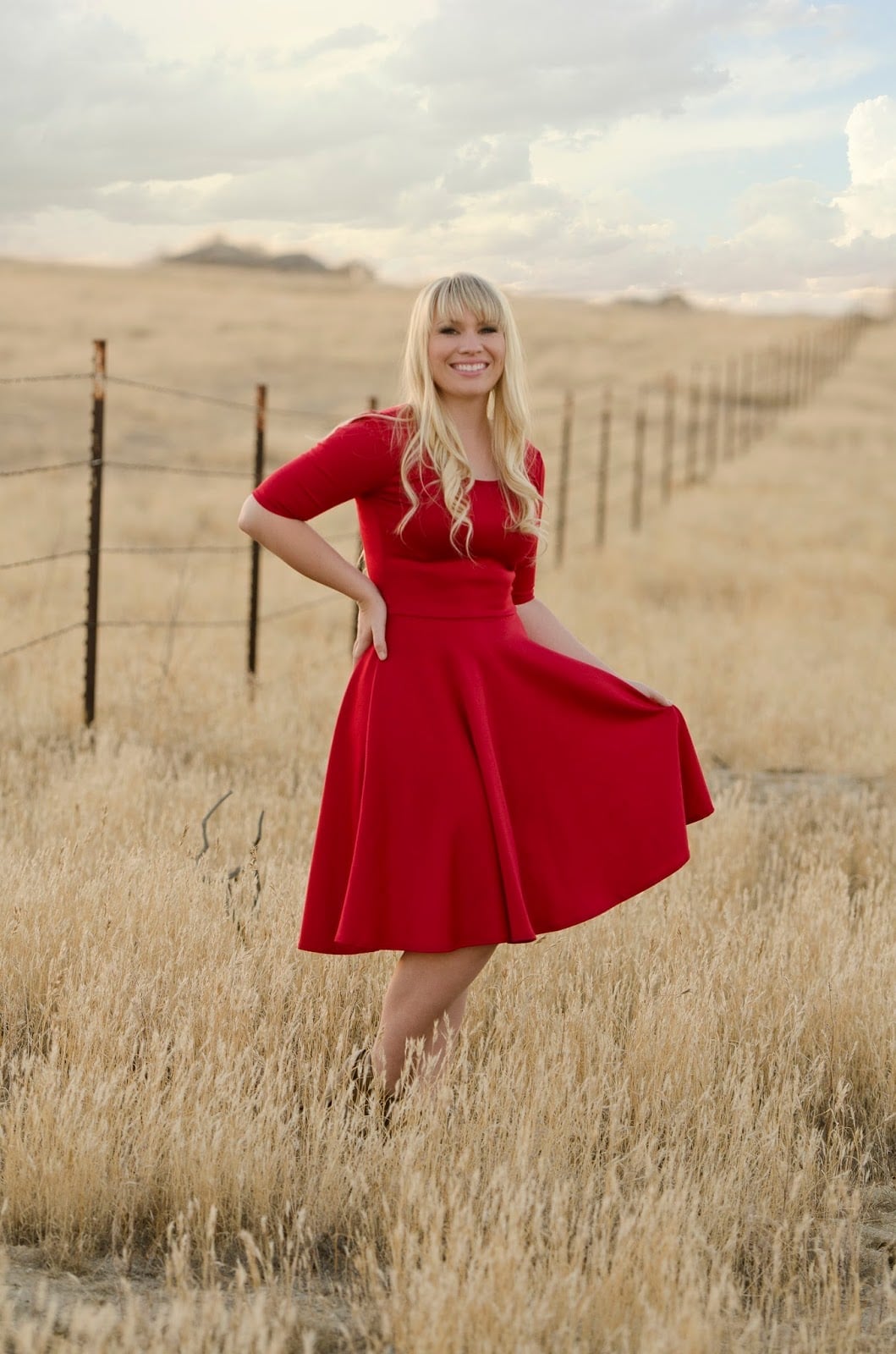 Burgundy Red Skater Dress with Fit and Flare Skirt — Classy Red Dresses Outfits