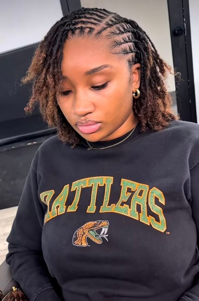Shoulder Length Locs Loose Waves Side Bangs Shoulder Length Locs Loose Waves Side Bangs — Classy Short Locs