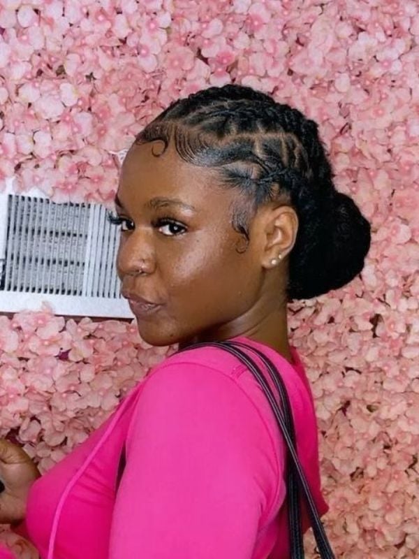 Chin Length Locs Braids Low Bun Chin Length Locs Braids Low Bun — Classy Short Locs