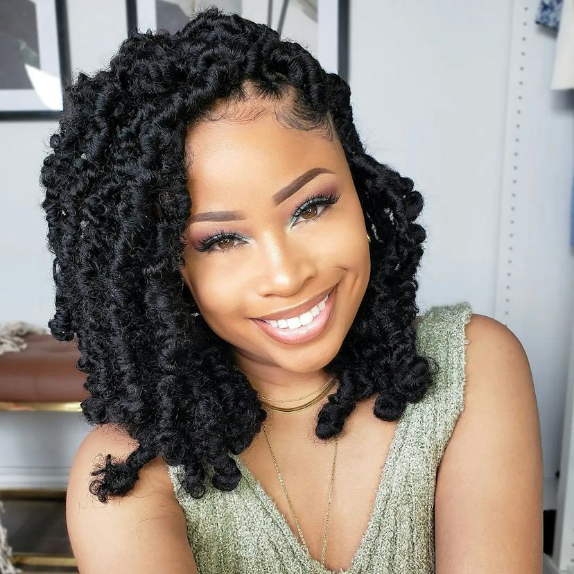 Black Collarbone Locs With Defined Curls Black Collarbone Locs With Defined Curls — Classy Short Locs