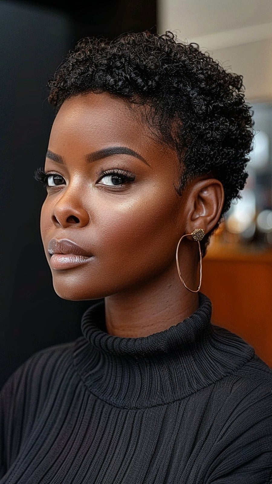 Textured Pixie With Short Fringe Textured Pixie With Short Fringe — Classy Short Natural Hairstyles