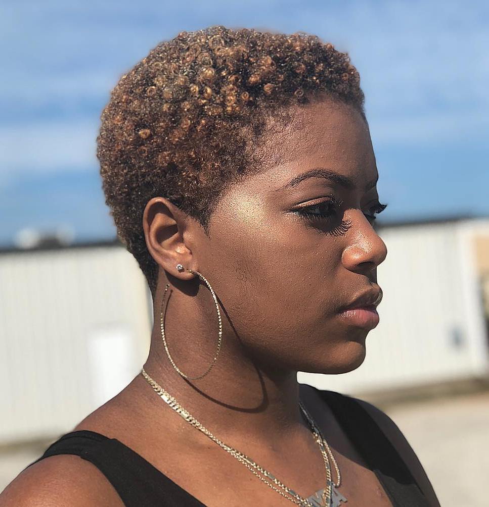 Dark Brown Pixie With Textured Curls Dark Brown Pixie With Textured Curls — Classy Short Natural Hairstyles