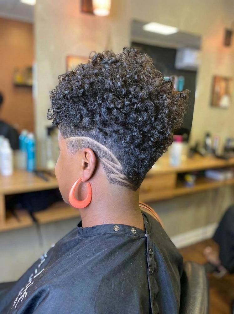 Black Textured Top With Tapered Sides Black Textured Top With Tapered Sides — Classy Short Natural Hairstyles