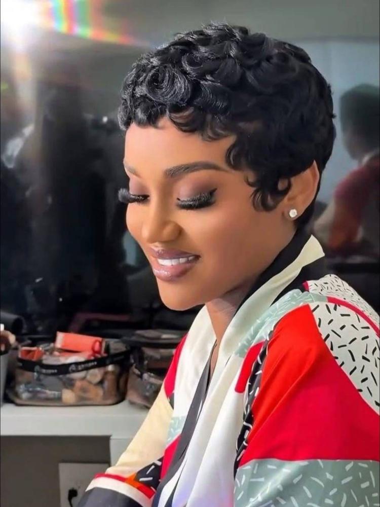 Black Sculpted Pixie With Wispy Bangs, Ear Black Sculpted Pixie With Wispy Bangs, Ear — Classy Short Natural Hairstyles