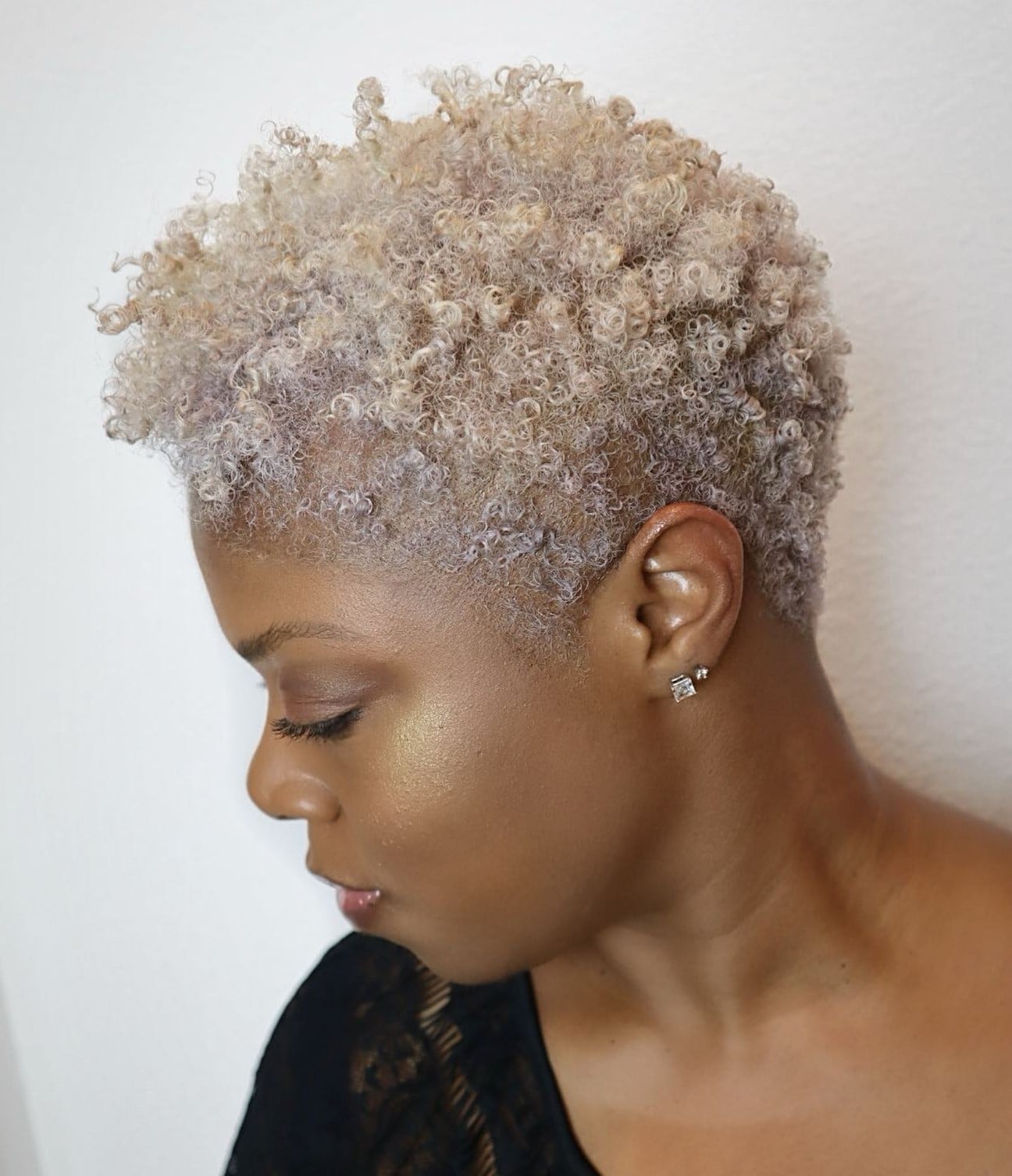 Ash Blonde Short Afro Ash Blonde Short Afro — Classy Short Natural Hairstyles