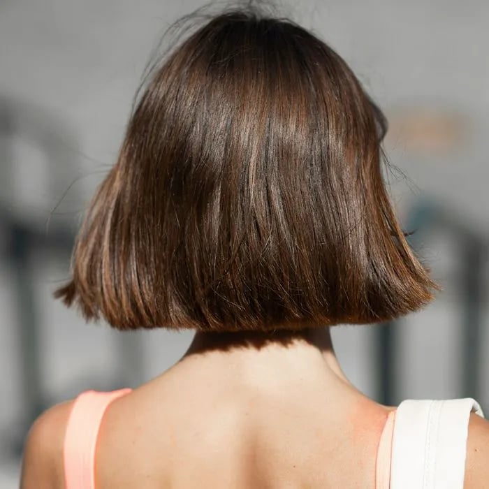 Blunt Dark Brown Collarbone Bob From Back — Classy Shoulder Length Bob