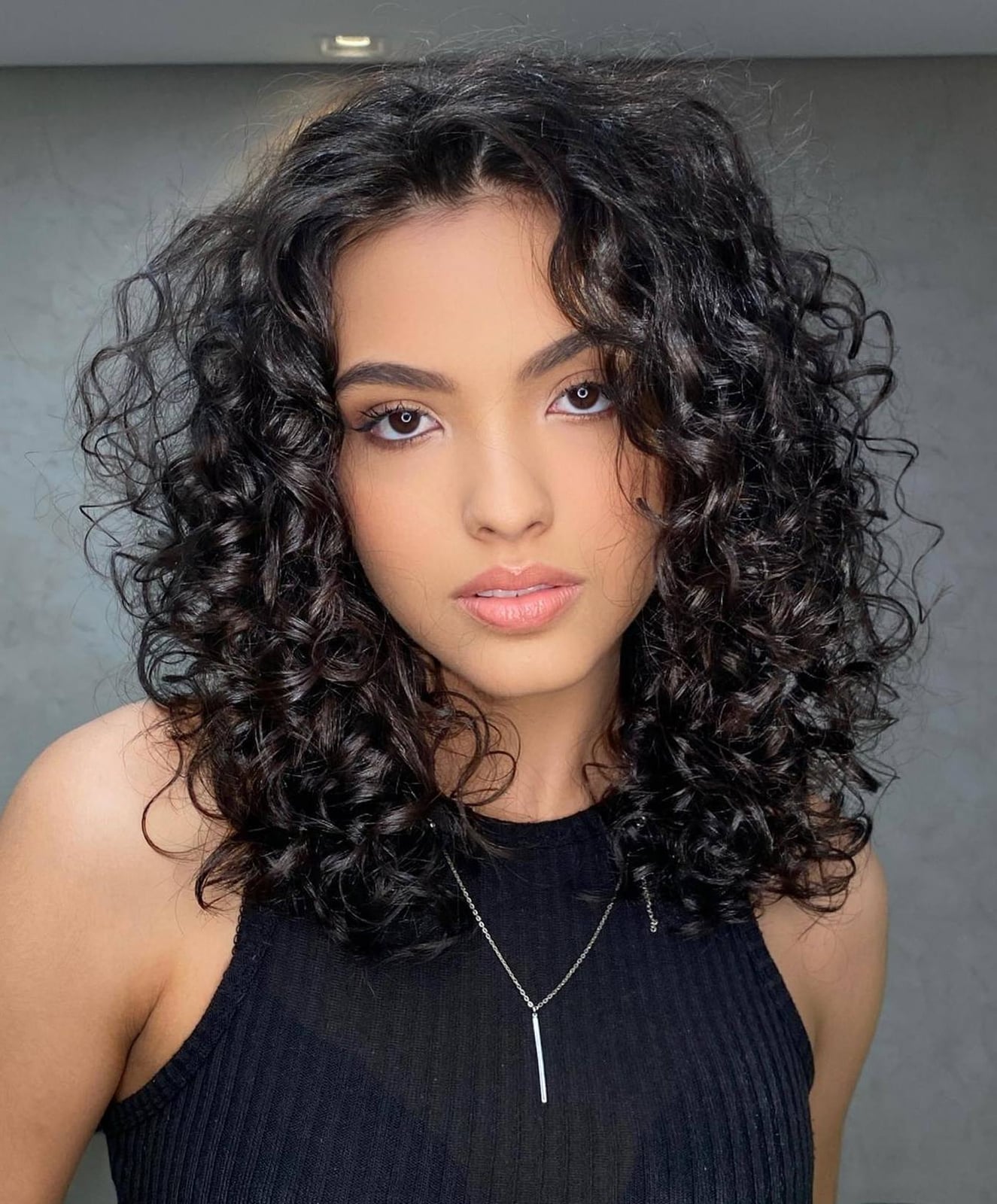 Collarbone Length Layered Curly Hair Collarbone Length Layered Curly Hair — Classy Shoulder Length Curly Hair