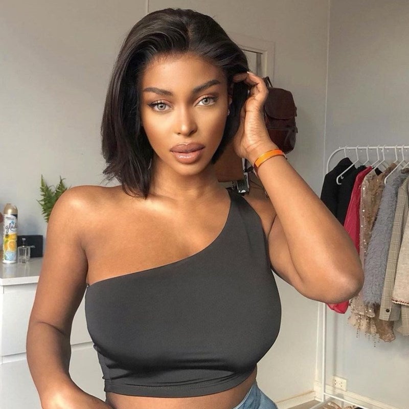 Smooth Chin Bob With Deep Side Part — Classy Side Part Wig