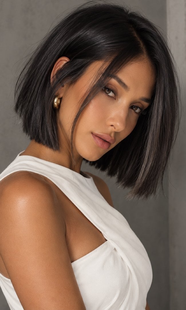 Espresso Brown Chin Length Bob — Classy Sleek Hairstyles