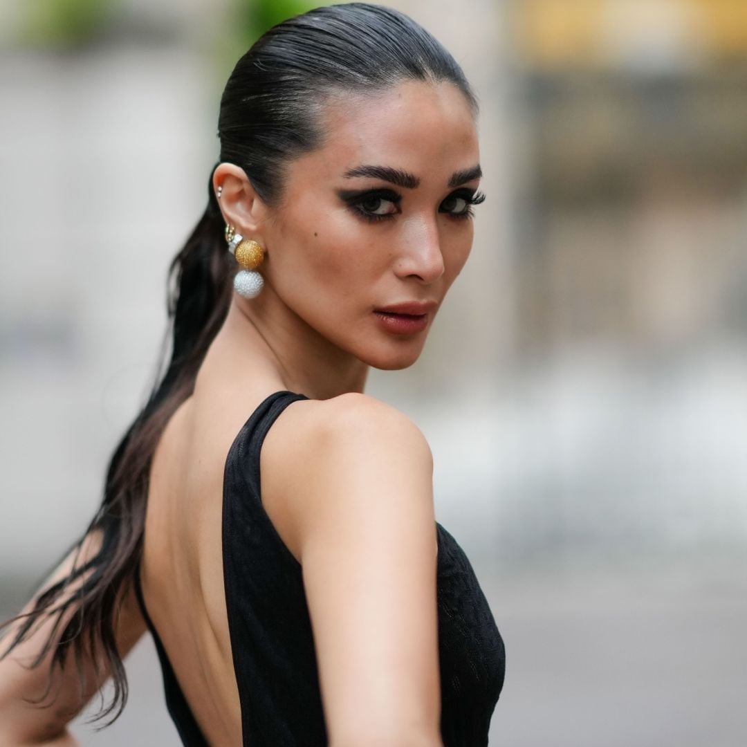 Wavy Dark Brown Wet Look Ponytail — Classy Slick Back Hairstyles
