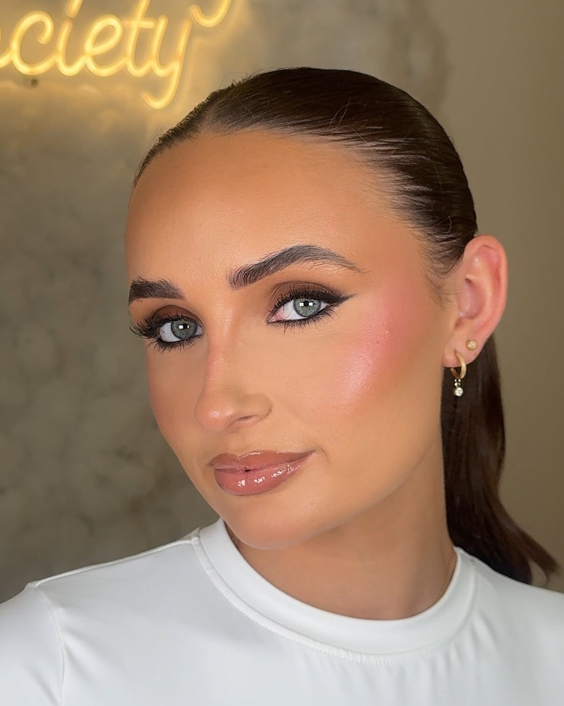 Collarbone Length Dark Brown Sleek Bun — Classy Slick Back Hairstyles