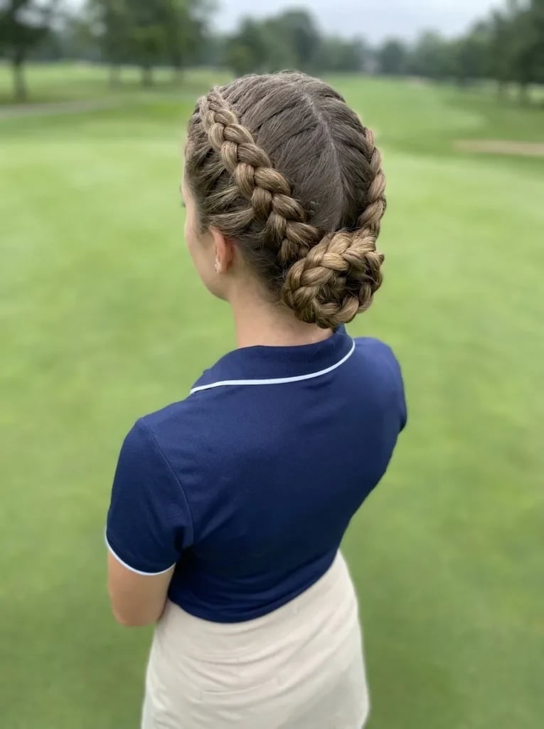 Braided Updo With Low Bun Braided Updo With Low Bun — Classy Softball Hair