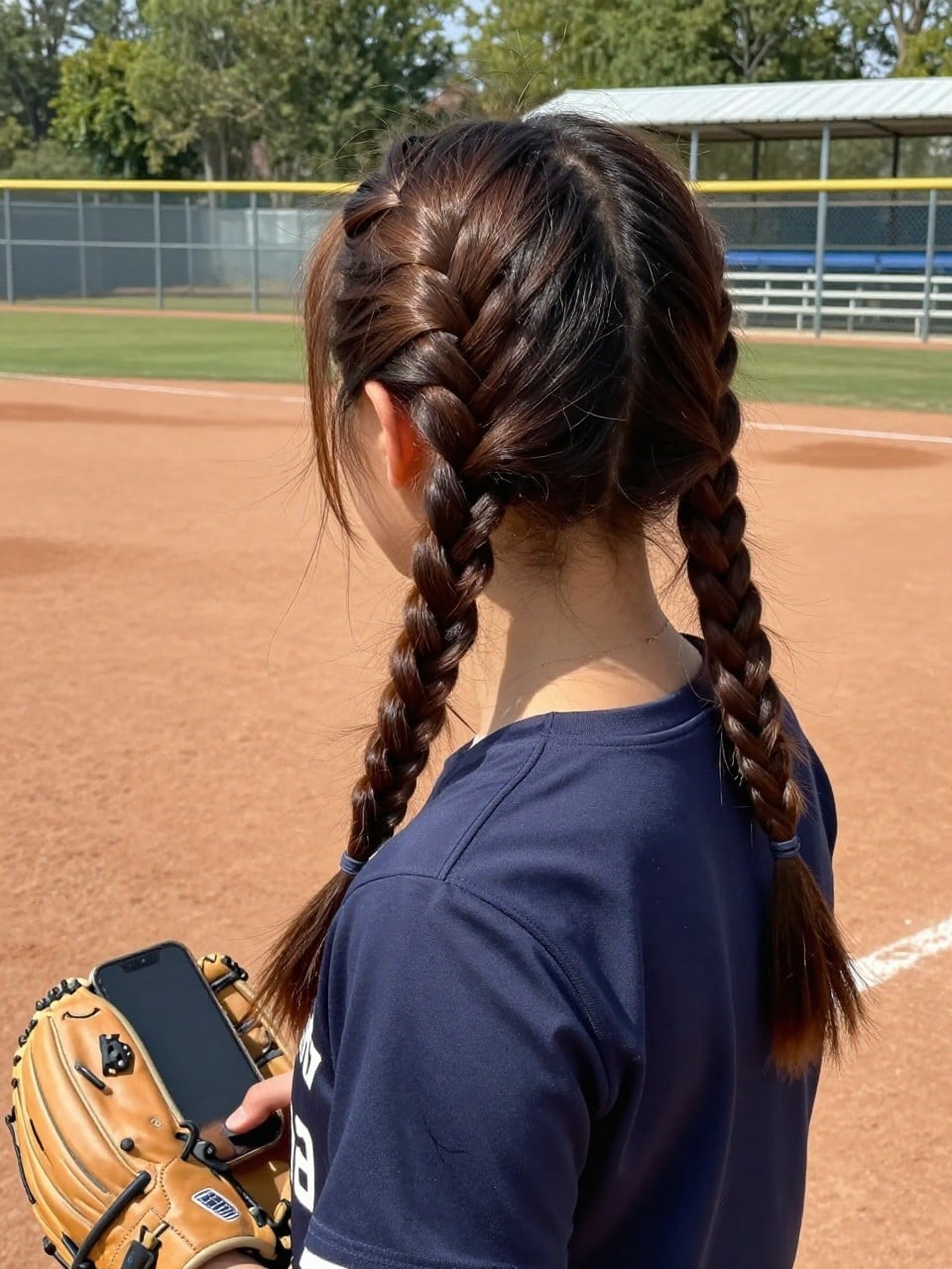 Two French Braids With Wispy Bangs Two French Braids With Wispy Bangs — Classy Softball Hair