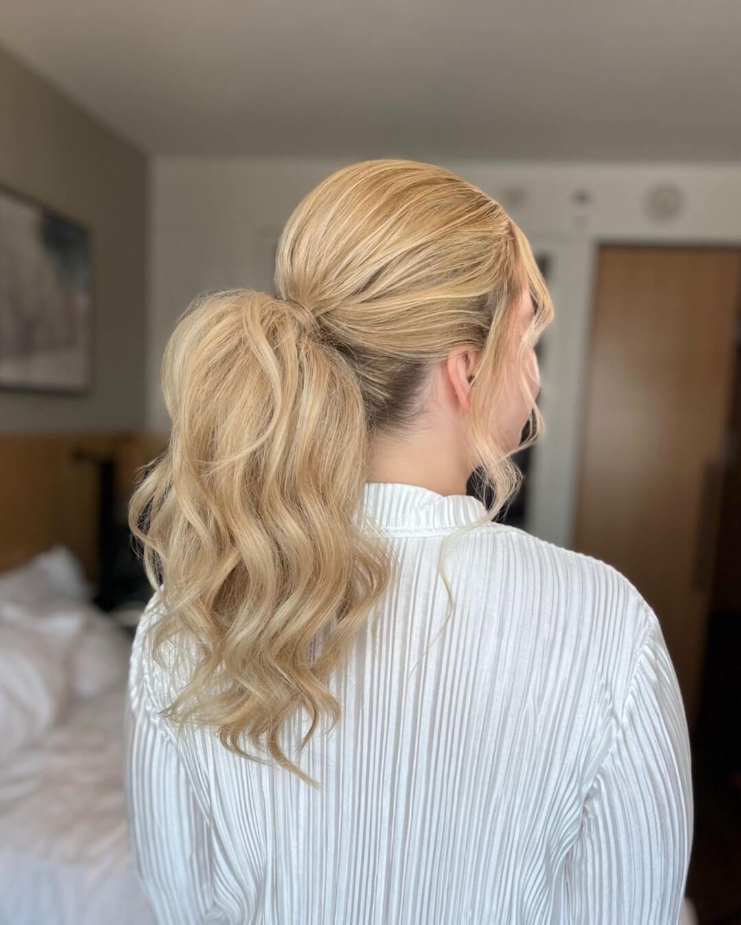 Textured Ash Blonde Ponytail Textured Ash Blonde Ponytail — Classy Softball Hair