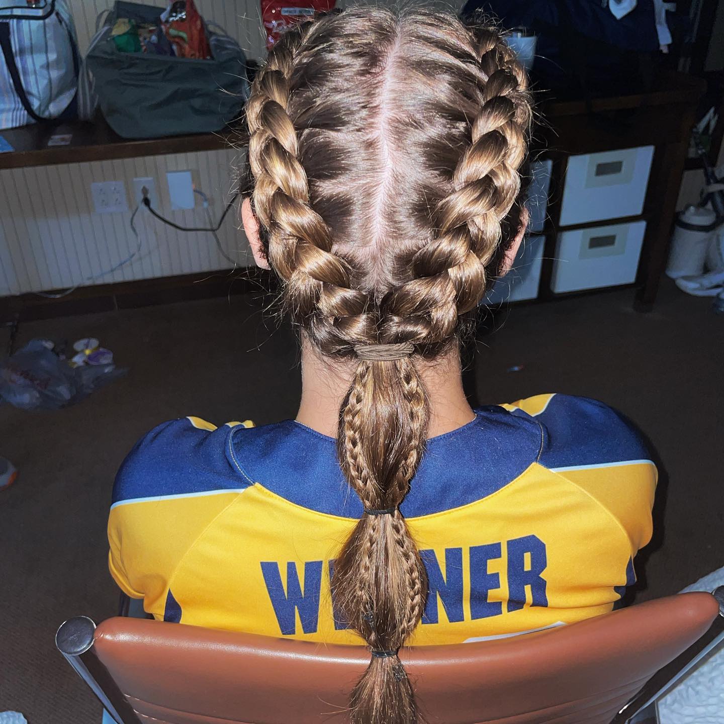 Double Dutch Braids Into Ponytail Double Dutch Braids Into Ponytail — Classy Softball Hair
