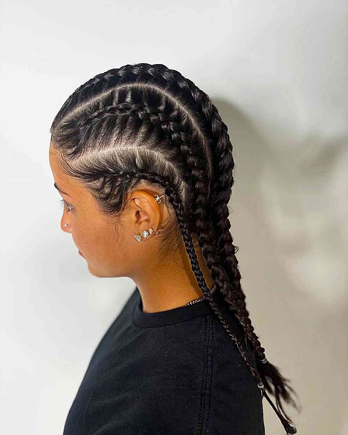 Cornrows Transitioning to Braids Cornrows Transitioning to Braids — Classy Softball Hair
