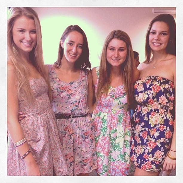 Colorful Floral Print Dresses and Romper — Classy Sorority Outfits