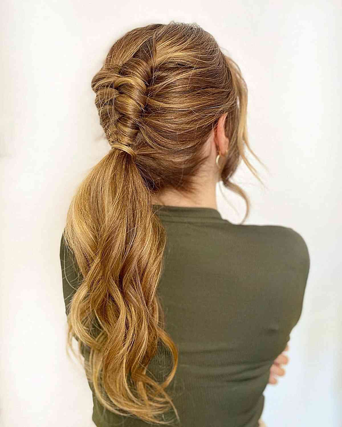 Sophisticated Braided Ponytail With Crown Detail Sophisticated Braided Ponytail With Crown Detail — Classy Sports Hair