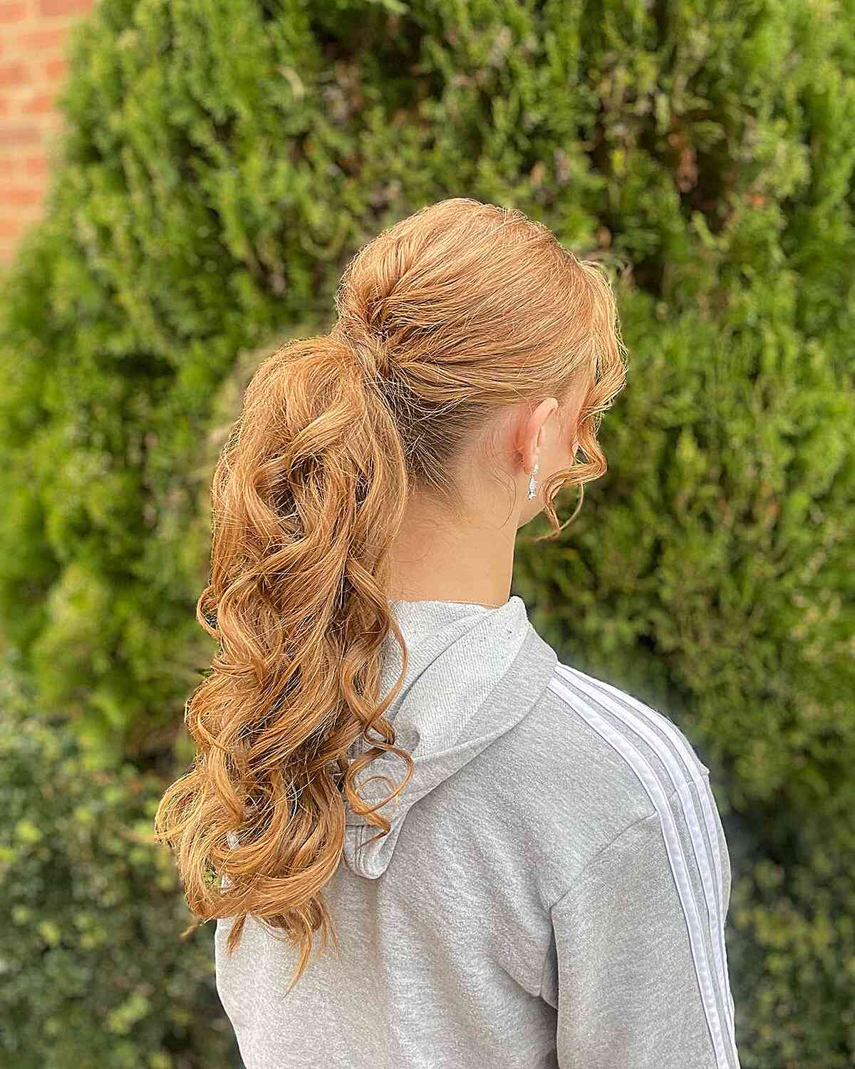 Thick Curly Red-Ginger Braided Ponytail Thick Curly Red-Ginger Braided Ponytail — Classy Sports Hair