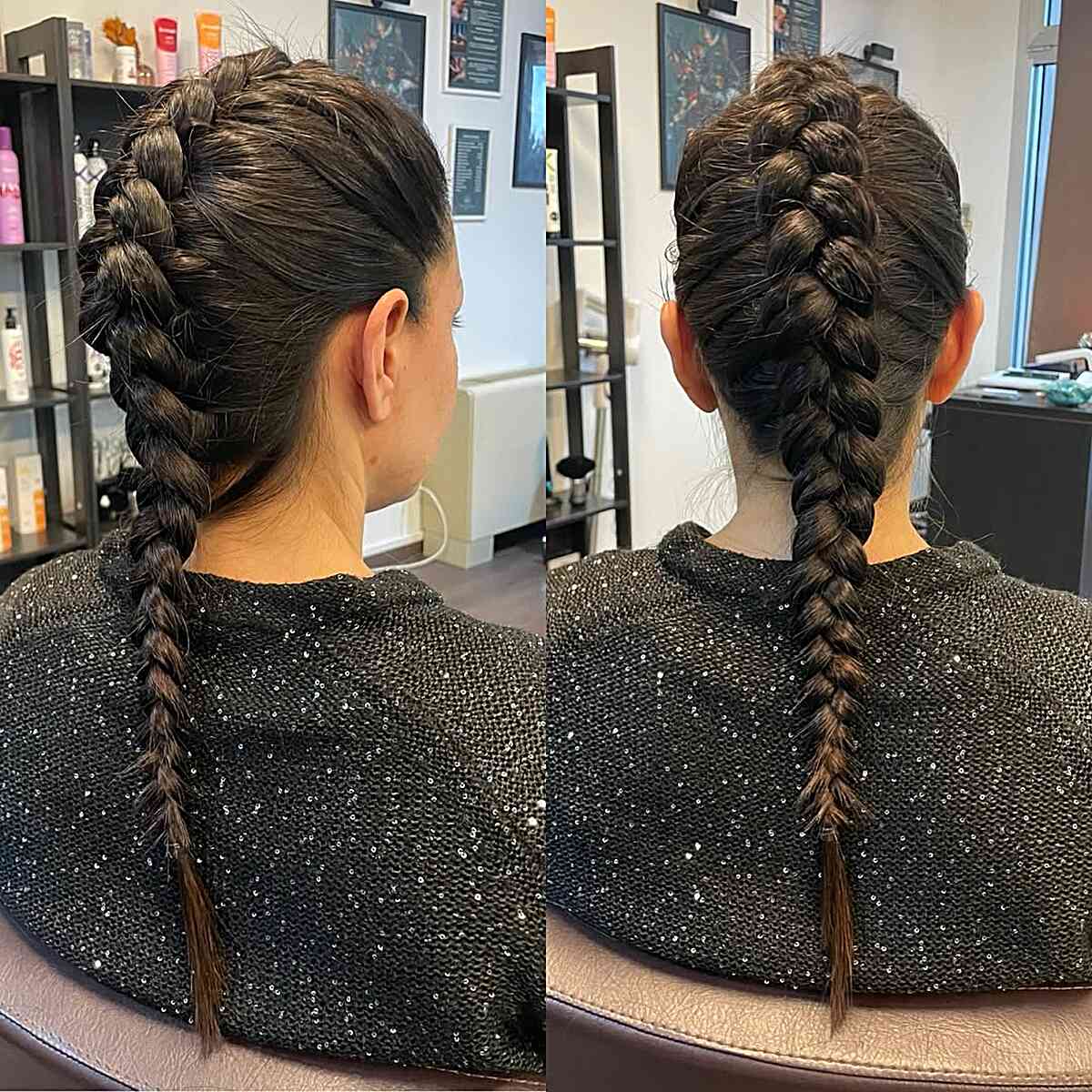 Dark Brown Fishtail Braid From Nape Dark Brown Fishtail Braid From Nape — Classy Sports Hair