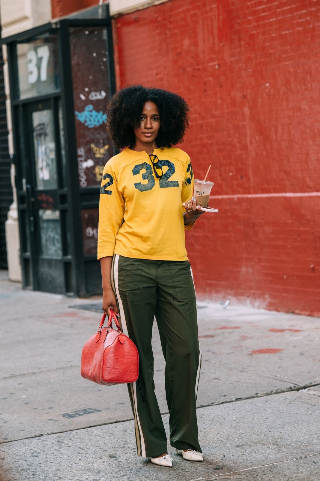 Olive Green Wide Leg Sweatpants With Yellow, Office-Safe Version Olive Green Wide Leg Sweatpants With Yellow, Office-Safe Version — Classy Sweatpants Outfits