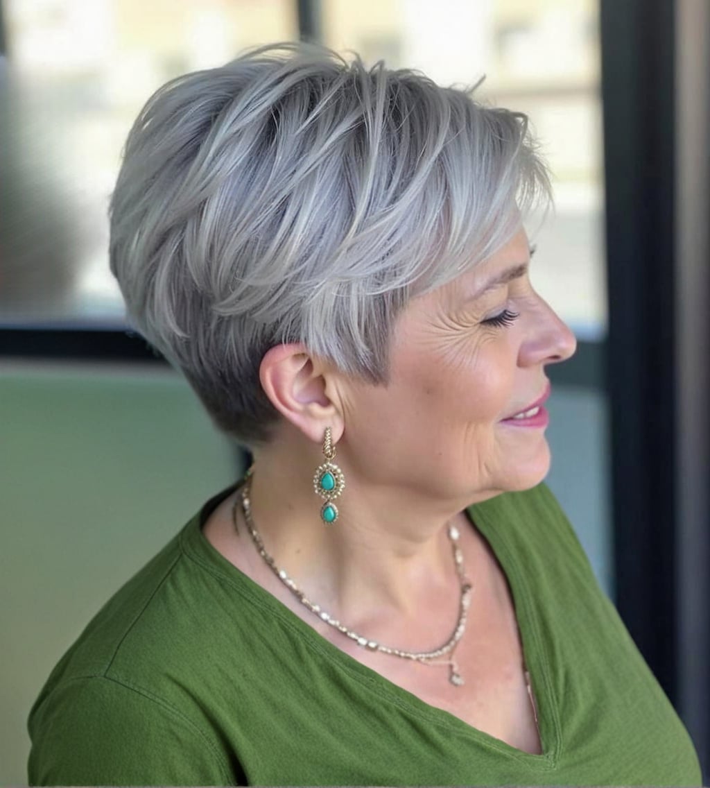 Layered Gray Pixie With Side-Swept Bangs — Classy Very Short Hair