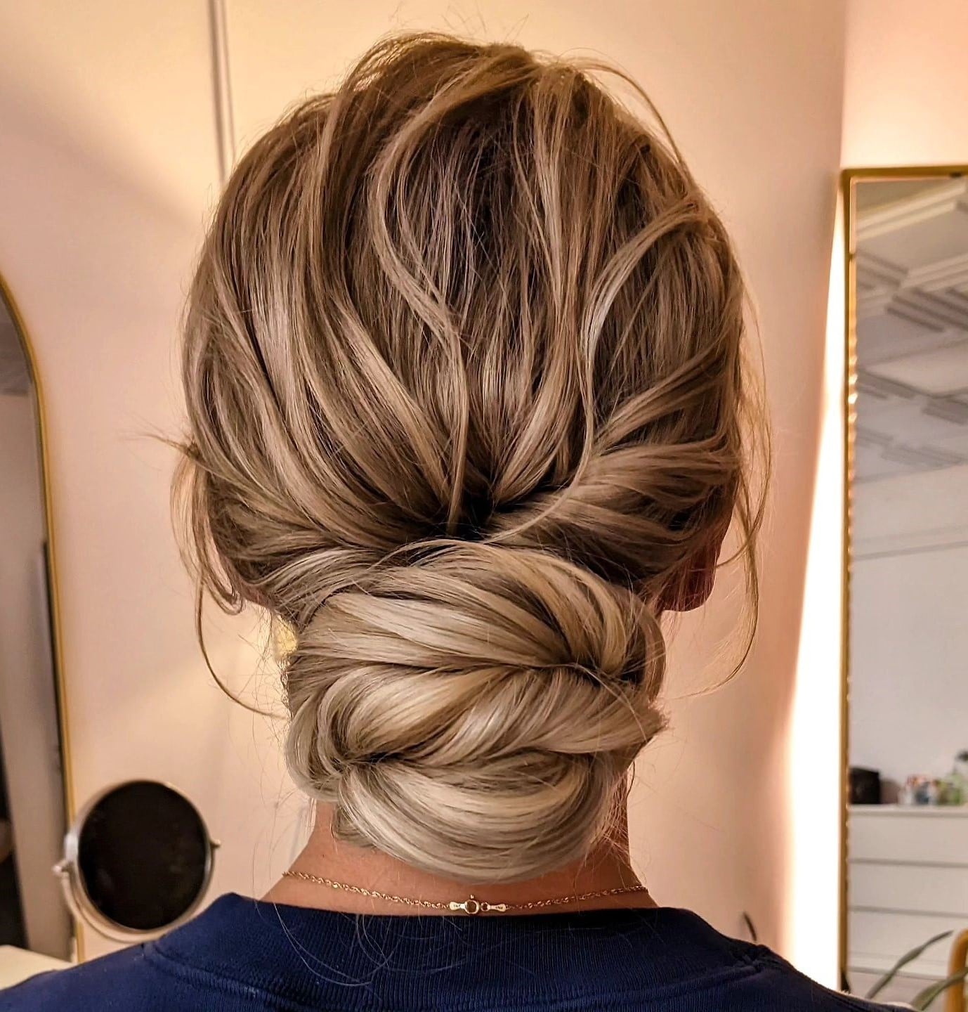 Textured Blonde Chignon Bun — Classy Wedding Guest Updos
