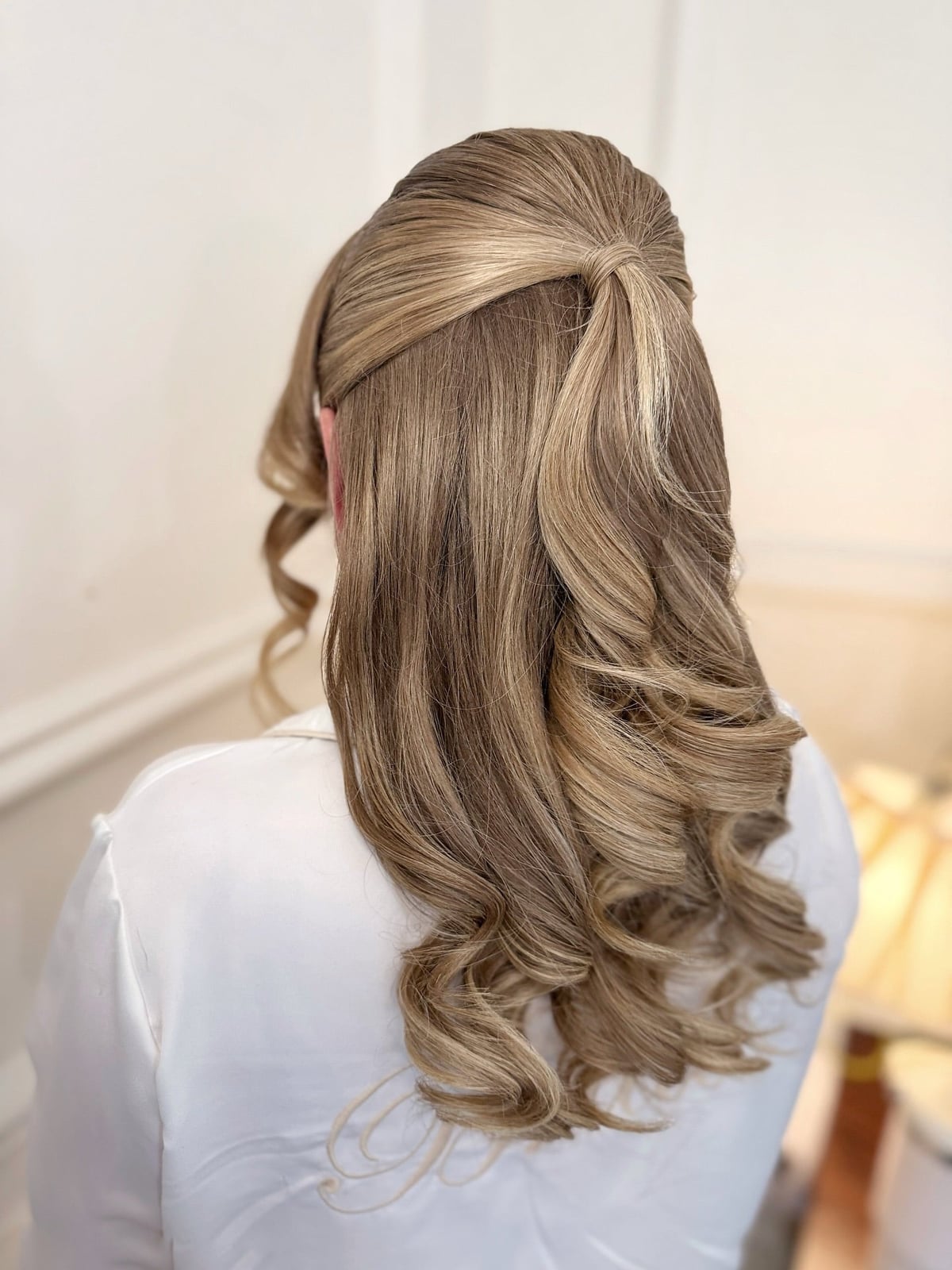 Half Up Half Down With Voluminous Curls — Classy Wedding Hair
