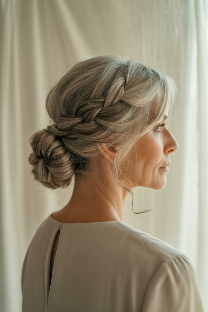 Braided Updo With Face-Framing Wisps — Classy Wedding Hair