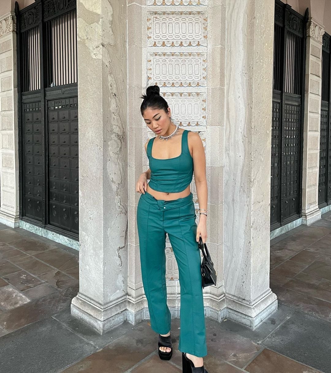 Emerald Green Matching Set for a Chic Statement — Classy Y2K Style