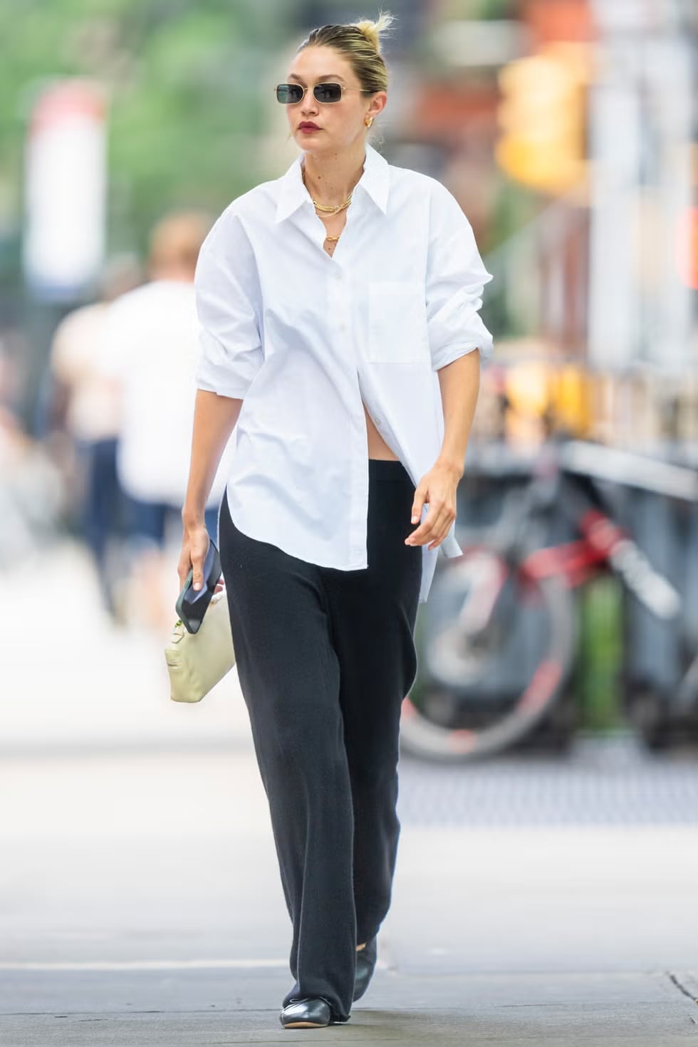 Effortless Monochrome with an Oversized Shirt — Classy Y2K Style