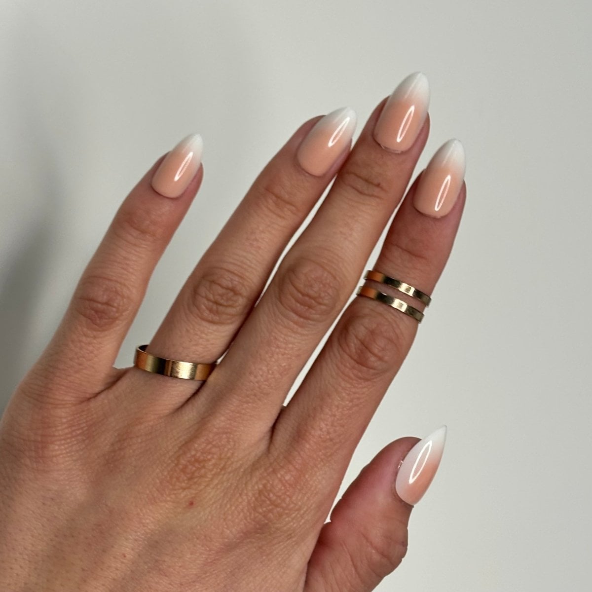Short Almond Ombre French Nails — Cute Almond Nails