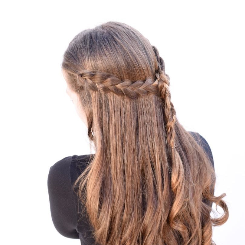 Face-Framing Braid with Half-Up Style — Cute Braids Easy