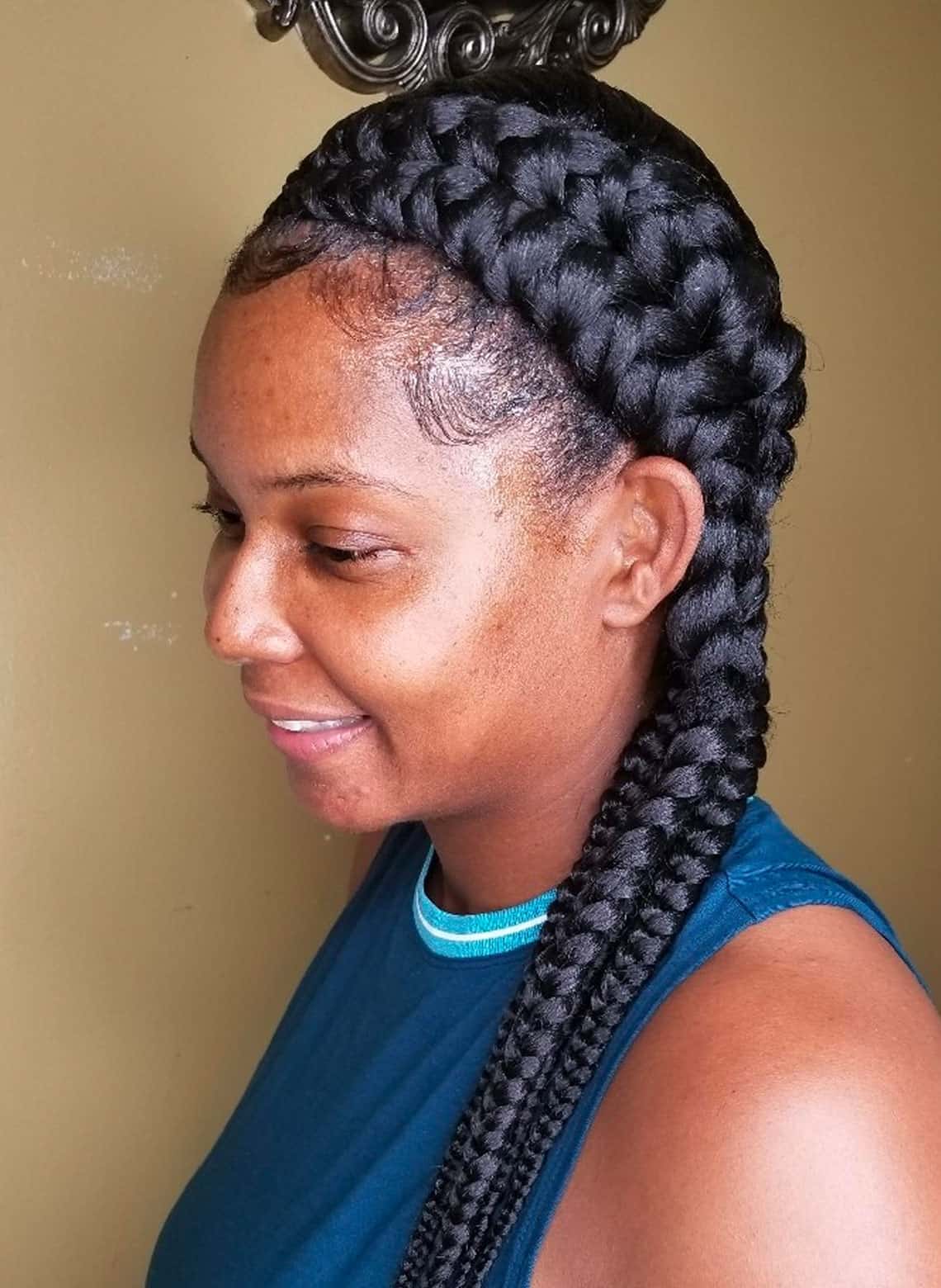 Large Defined Dutch Braids on Black Hair — Cute Braids Easy