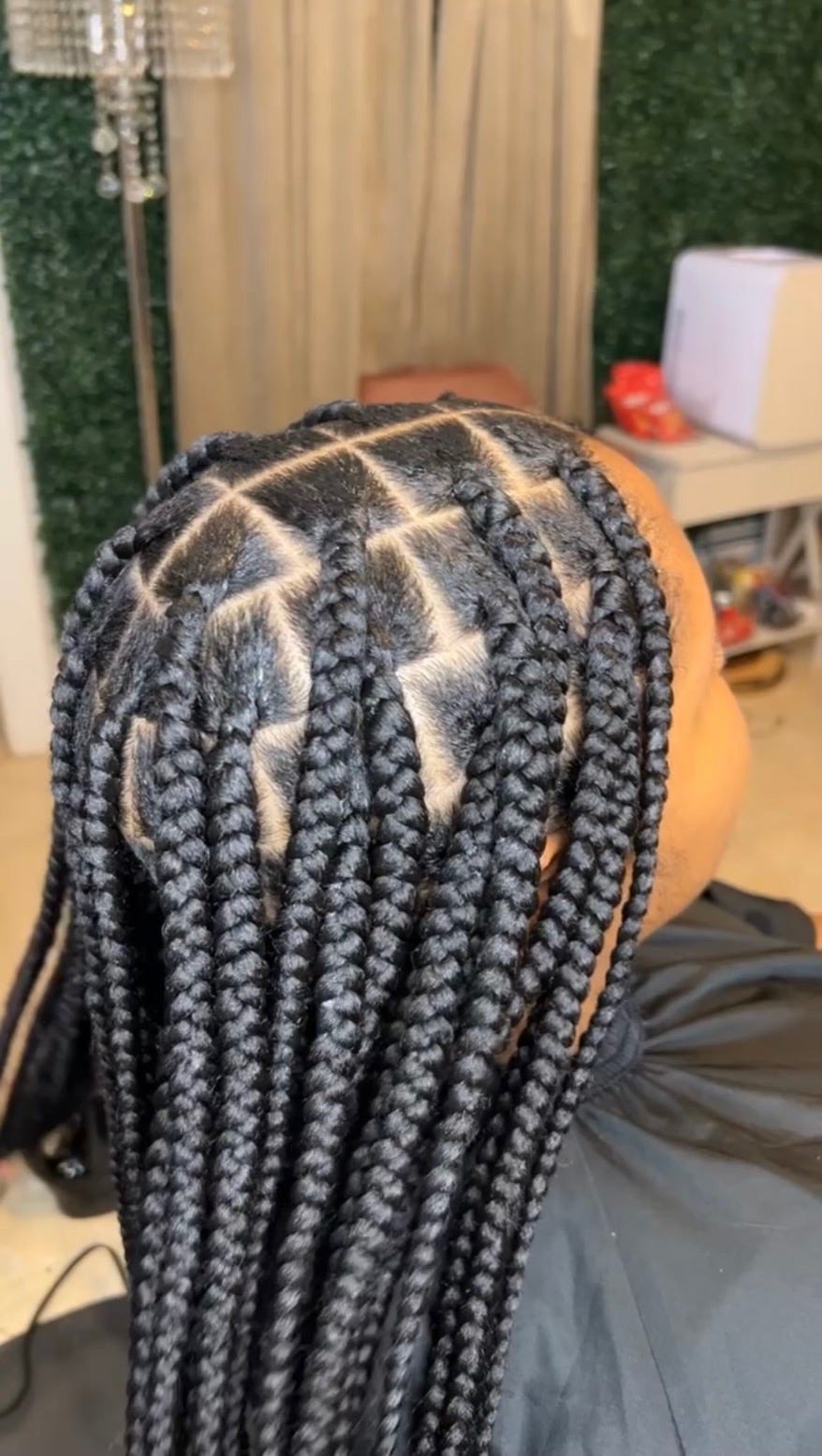 Neatly Parted Box Braids with Highlights — Cute Braids Easy
