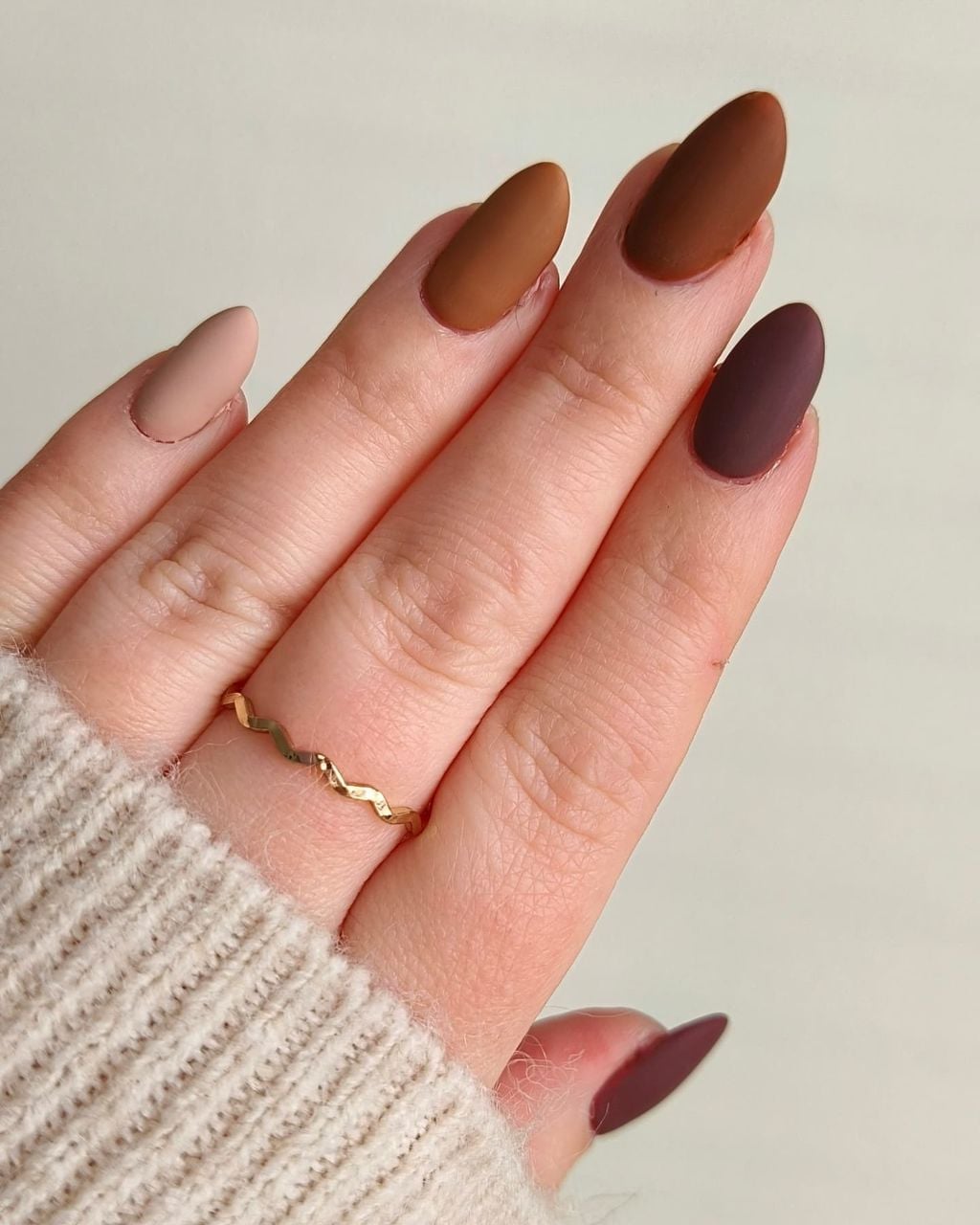 Short Almond Matte Brown Variety Shades Short Almond Matte Brown Variety Shades — Cute Brown Nails