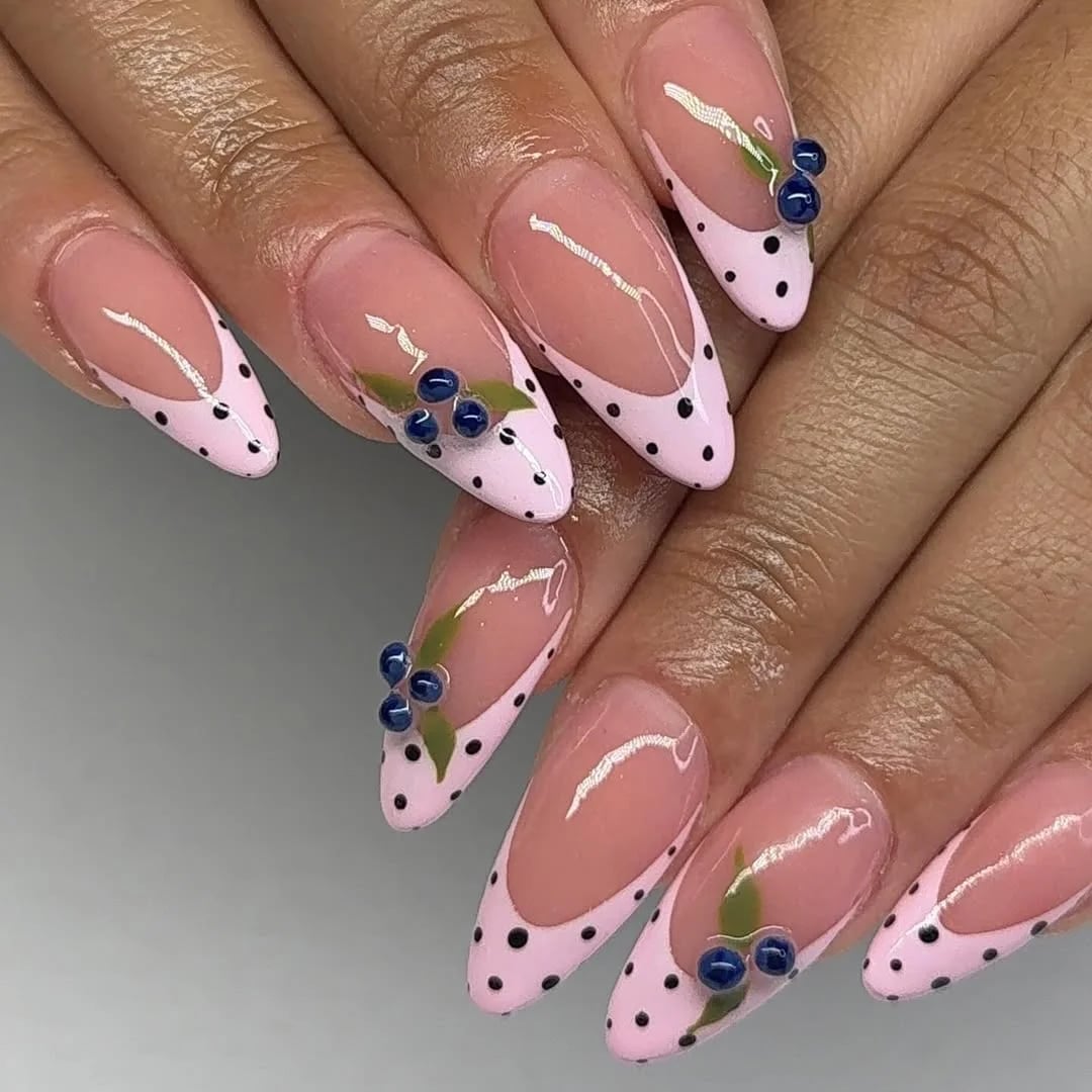 Mint Green Silver Glitter Full Coverage Short Almond Nails, Glossy — Cute Dip Nails