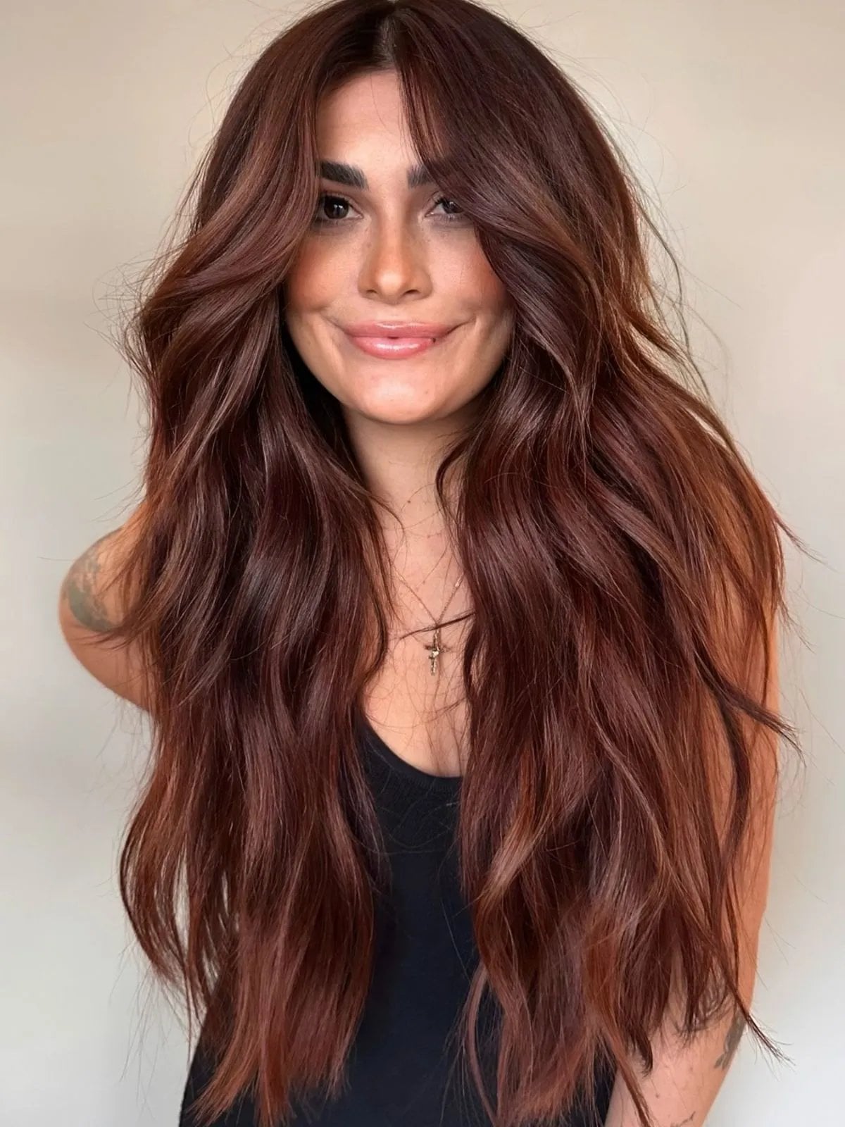 Dark Auburn With Lighter Auburn Highlights — Dark Auburn Hair