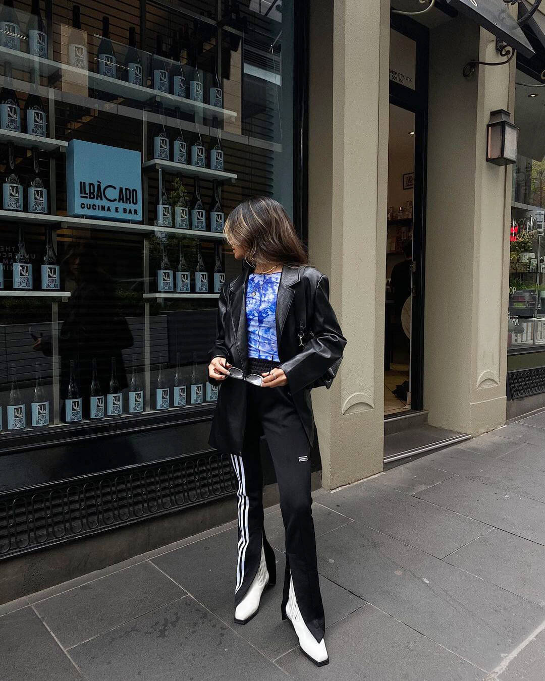Oversized Blazer With Striped Trousers Oversized Blazer With Striped Trousers — Edgy Outfits