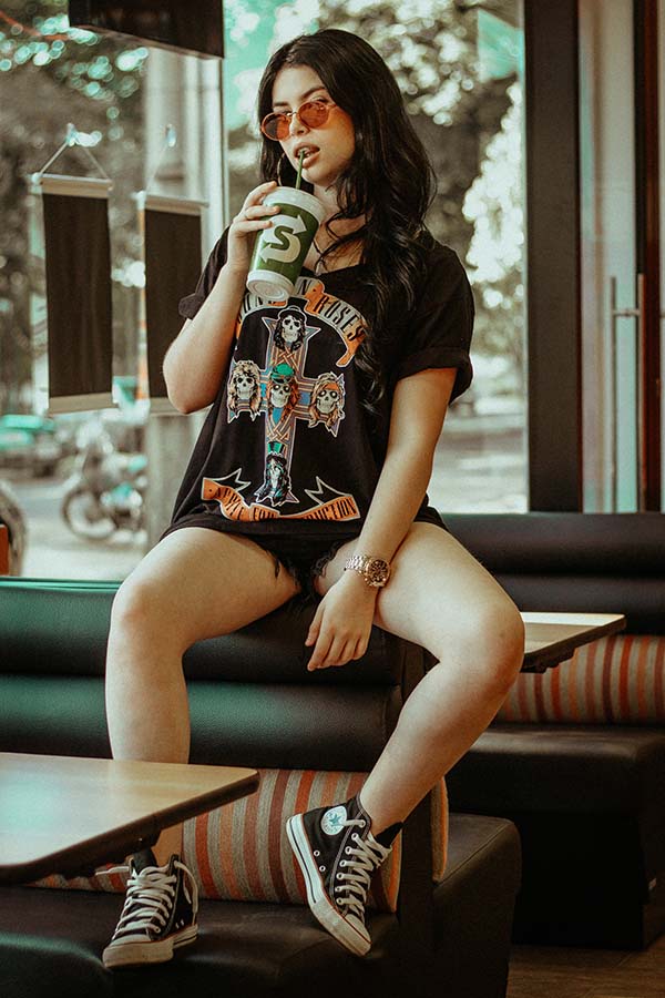 Oversized Band T-shirt As Dress Oversized Band T-shirt As Dress — Edgy Outfits