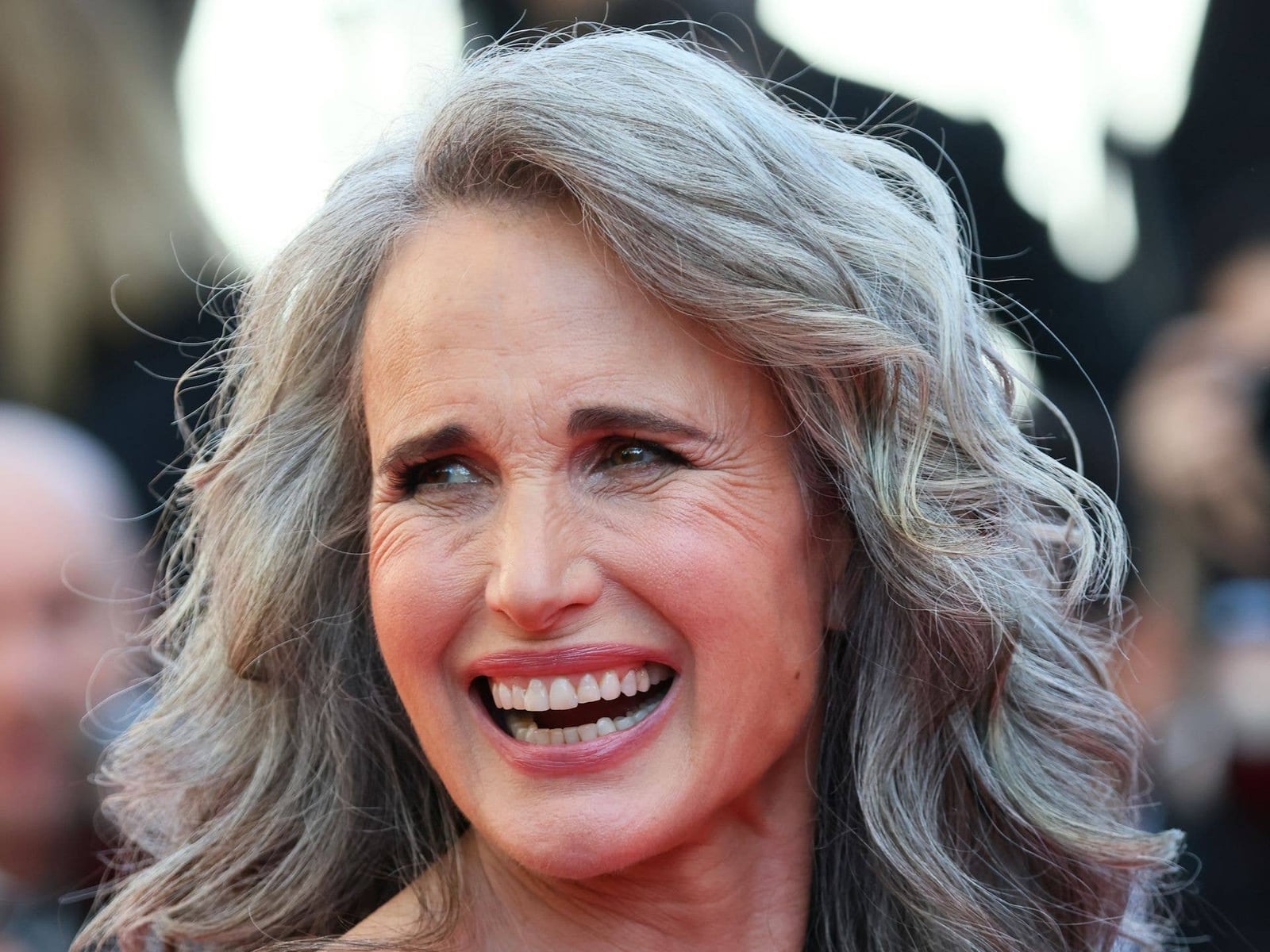 Long Thick Wavy Hair With Natural Gray — Gray Blending