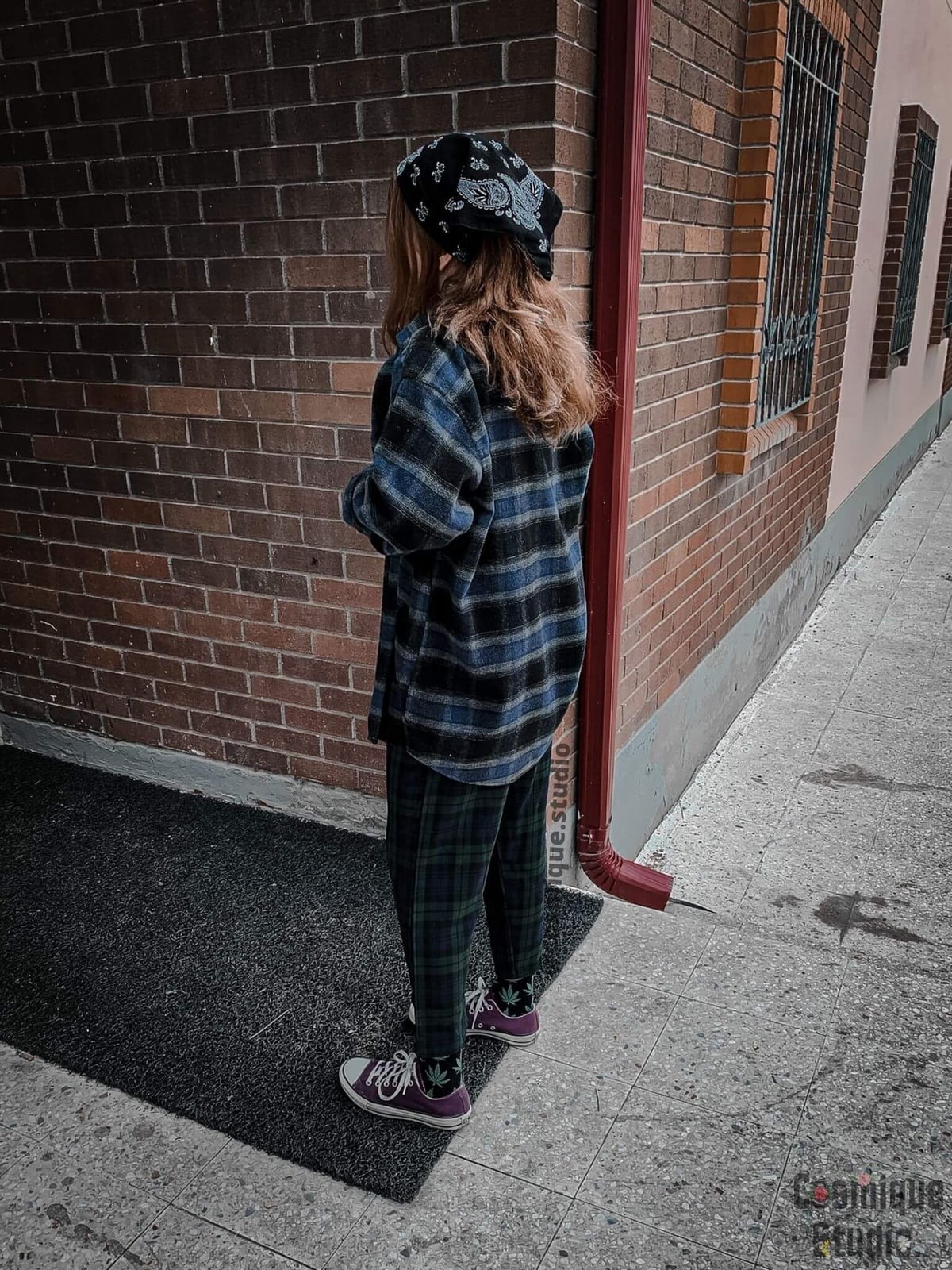 Oversized Plaid Flannel with Plaid Pants — Grunge Style