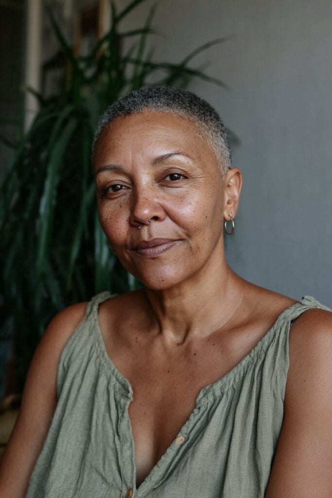 Very Short Cropped Gray Hair — Haircuts for Black Women