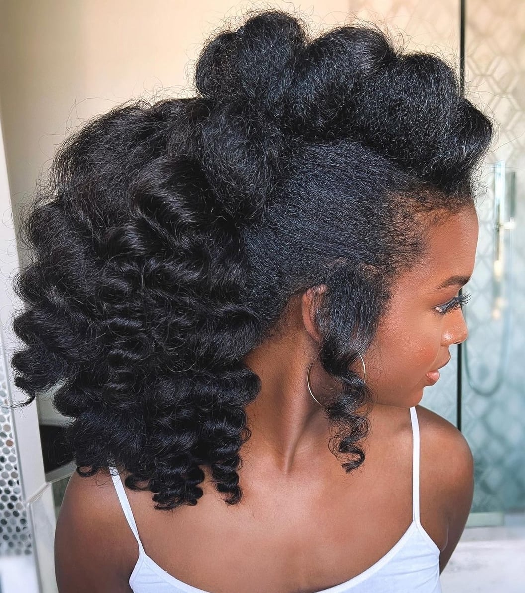 Voluminous Curly Black Hairstyle — Haircuts for Black Women