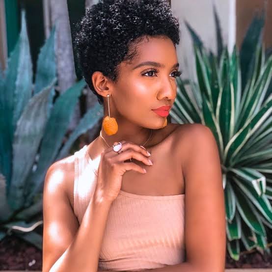 Short Natural Afro Air Dried — Haircuts for Black Women