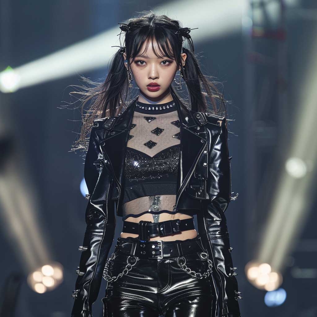 Edgy Black Performance Ensemble Edgy Black Performance Ensemble — K-pop Outfits