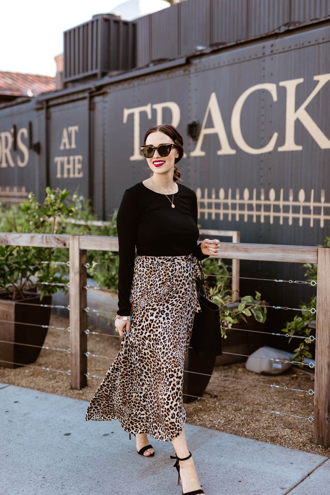 Leopard Wrap Skirt for an Evening Out — Leopard Outfits